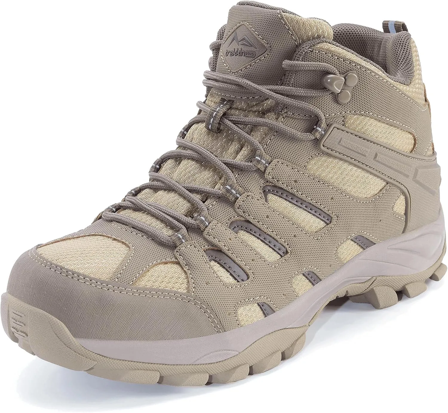 Men's Waterproof Slip Resistant Hiking Boots Outdoor Trail Trekking Camping Casual Walking Hunting Shoes Mountain Travel Mid Ankle Lace up