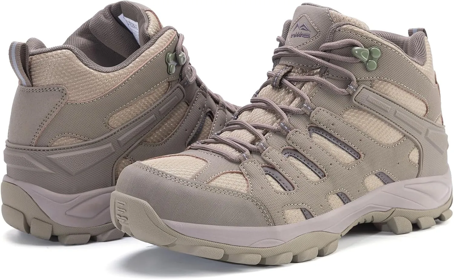 Men's Waterproof Slip Resistant Hiking Boots Outdoor Trail Trekking Camping Casual Walking Hunting Shoes Mountain Travel Mid Ankle Lace up