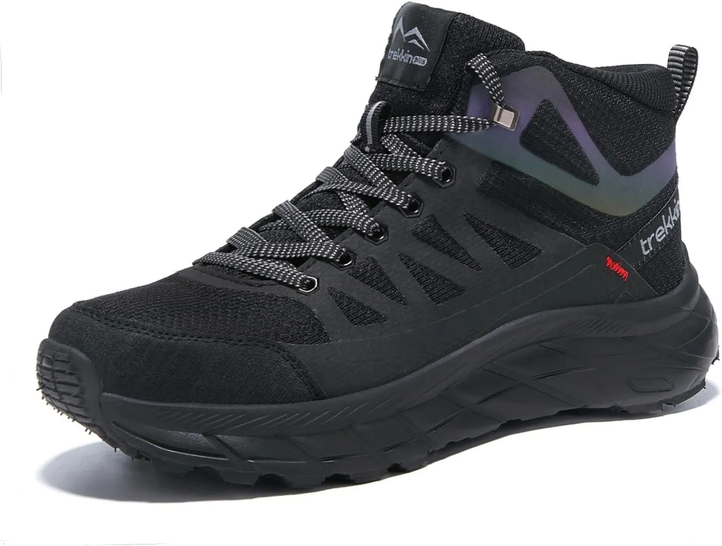 Men's Waterproof Slip Resistant Outdoor Ankle High Boots Trails Womens Relaxed Fit Lightweight Hiking Walking Casual Hunting Workout Shoes Rainproof Lace up