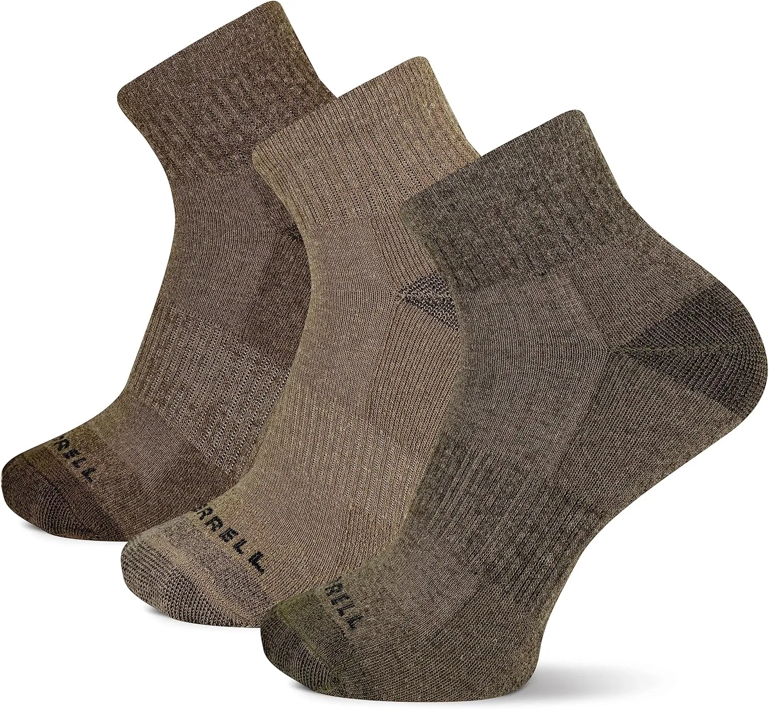 Merrell Unisex-Adult Wool Everyday Hiking Ankle Socks - 3 & 6 Pairs - Cushioned Moisture Wicking