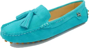 Minishion Summer Loafers for Women Tassel Driving Shoes YB96019