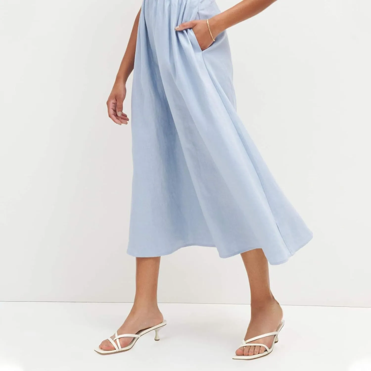 MIRAAZZURRA Flip Flop Kitten Heels Square Open Toe Thong Low Heels Strappy Slip On Slide Sandals Daily Party Shoes
