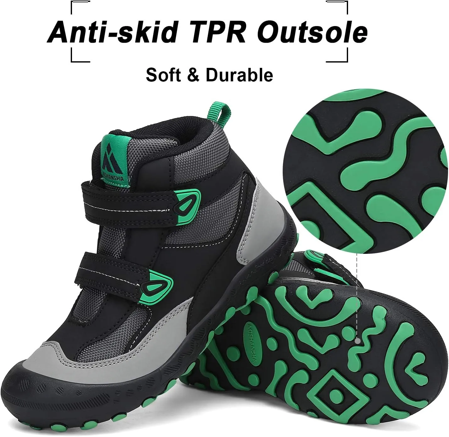 Mishansha Kids Hiking Boots Toddler Girls Boys Hiking Shoes Water-Resistant Anti-Collision Non-Slip Athletic Outdoor Trekking Boots