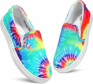 MIXIN Girls Sneakers Slip On Shoes Comfort Casual Low Top Fashion Flats Tennis Walking Casual Shoes for Little/Big Kids