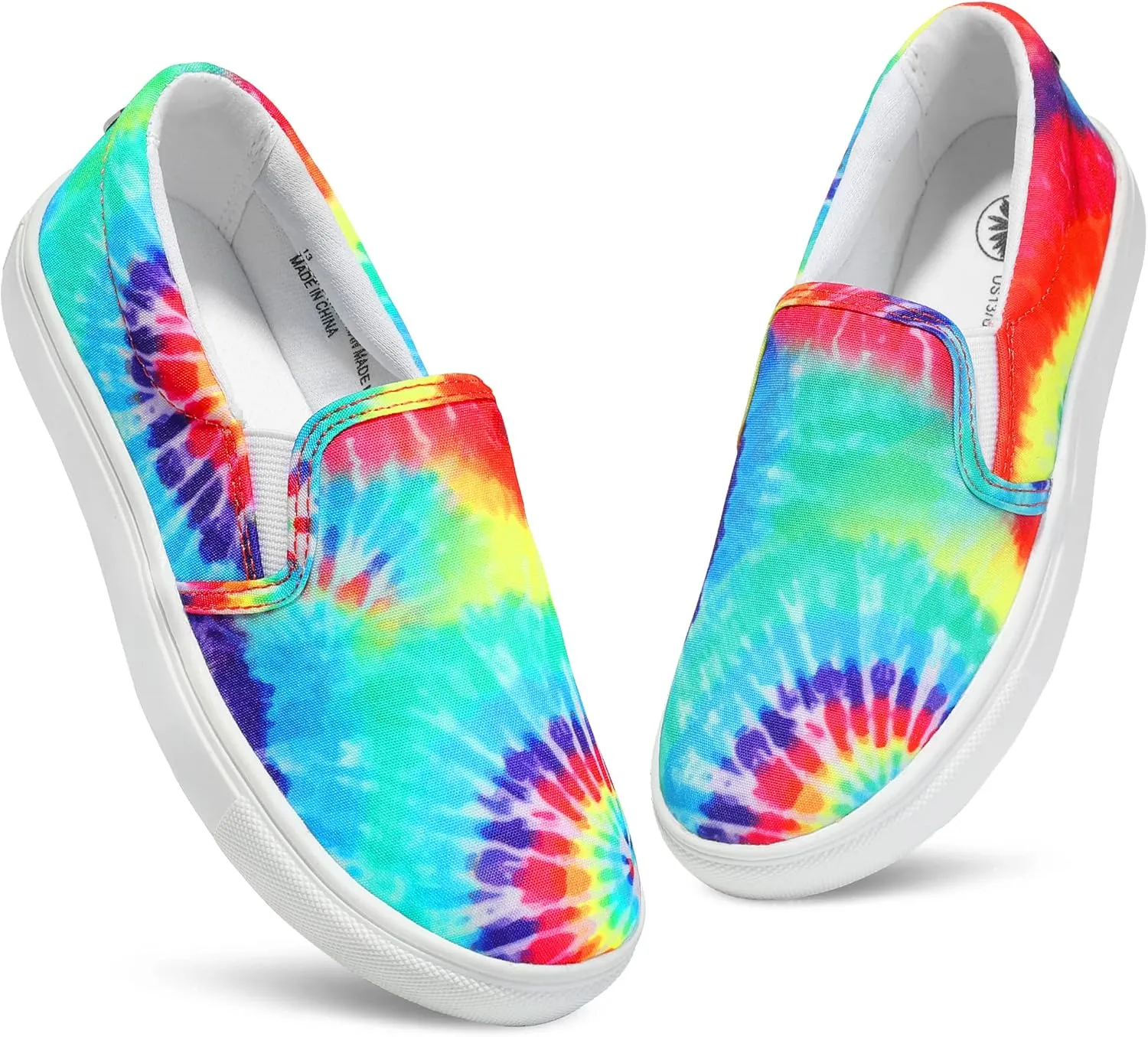 MIXIN Girls Sneakers Slip On Shoes Comfort Casual Low Top Fashion Flats Tennis Walking Casual Shoes for Little/Big Kids