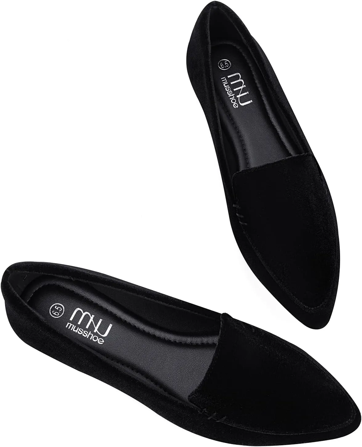 MUSSHOE Loafers for Women Comfortable Pointed Toe Memory Foam Women's Loafers