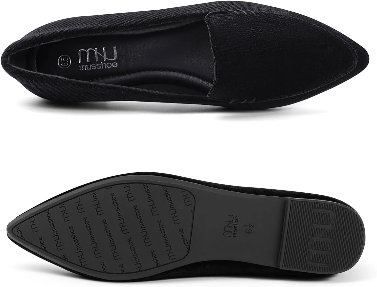 MUSSHOE Loafers for Women Comfortable Pointed Toe Memory Foam Women's Loafers