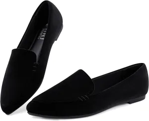 MUSSHOE Loafers for Women Comfortable Pointed Toe Memory Foam Women's Loafers