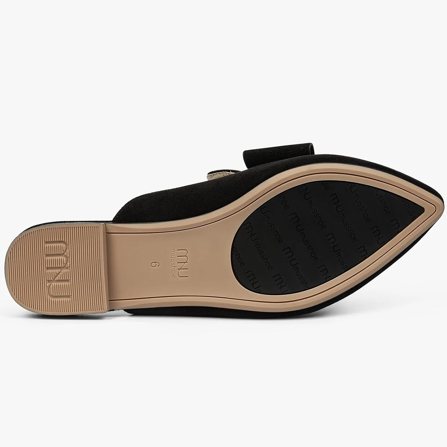 MUSSHOE Mules for Women Flats Comfortable Pointed Toe Slip on Women Mules Flats…