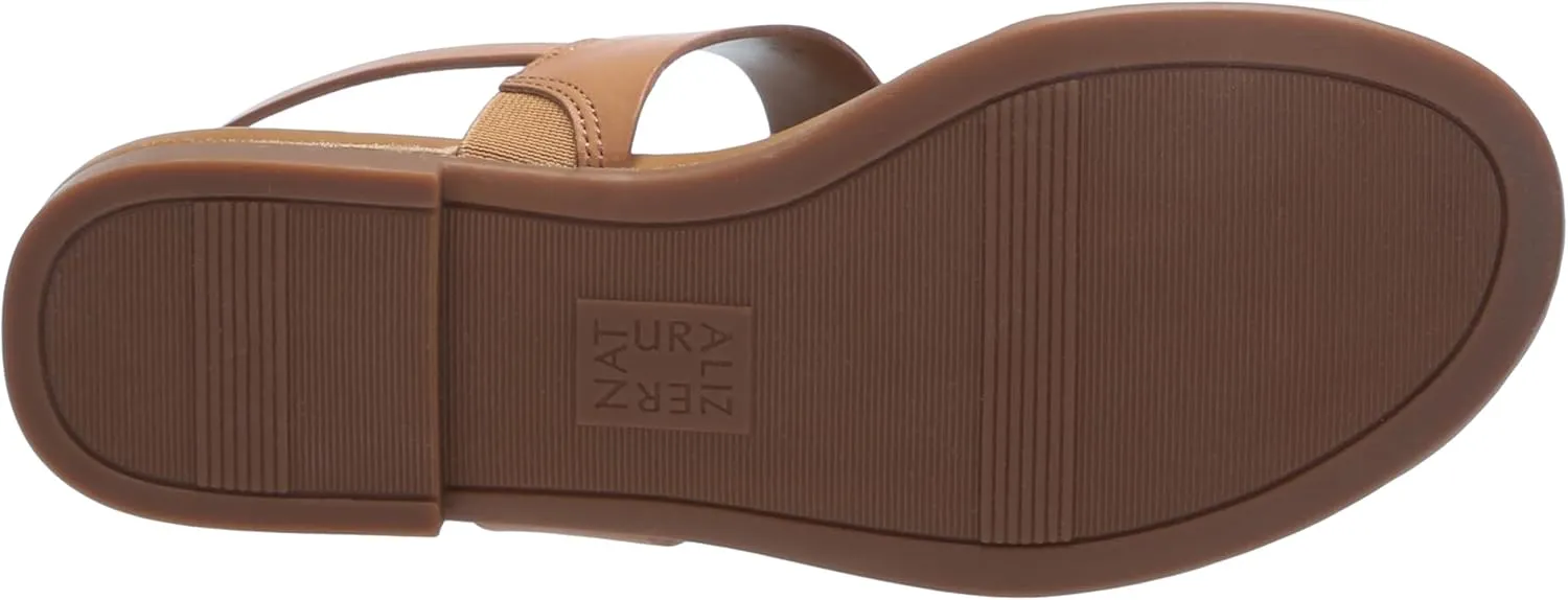 Naturalizer Womens Taylor T-Strap Slingback Flat Sandal