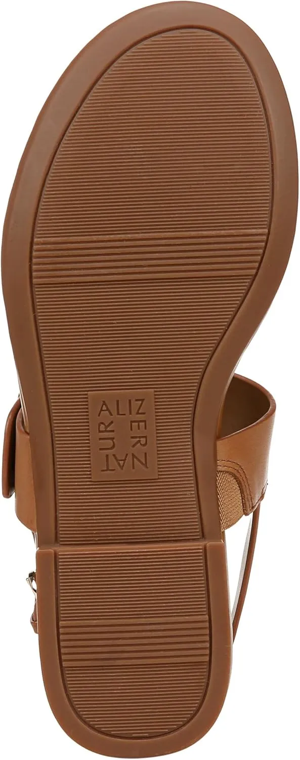 Naturalizer Womens Taylor T-Strap Slingback Flat Sandal