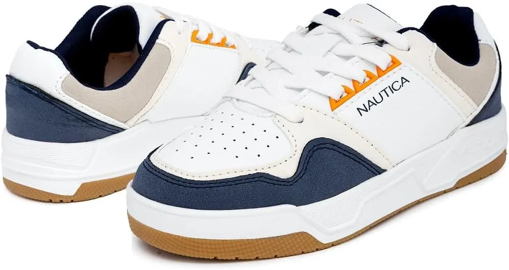 Nautica Boys Low-Top Sneakers, Basketball Tennis Shoes for Kids, Outdoor School Running Shoes - Sizes for Big Kid/Little Kid