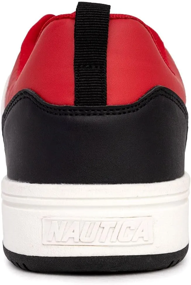 Nautica Men's Classic Low-Top Sneakers – Retro Lace-Up Casual Shoes for Tennis and Basketball-Inspired Style