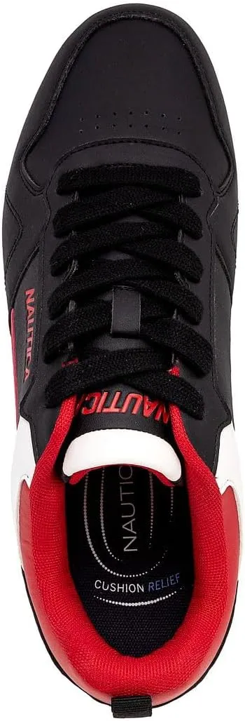Nautica Men's Classic Low-Top Sneakers – Retro Lace-Up Casual Shoes for Tennis and Basketball-Inspired Style