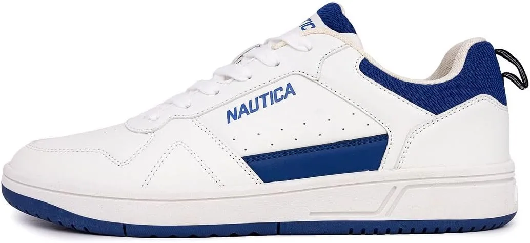 Nautica Men's Classic Low-Top Sneakers – Retro Lace-Up Casual Shoes for Tennis and Basketball-Inspired Style