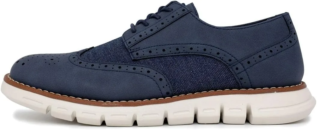 Nautica Men's Knit Dress Oxford Dress Sneakers: Breathable, Stylish, Lightweight & Comfortable - Ideal for Business or Walking