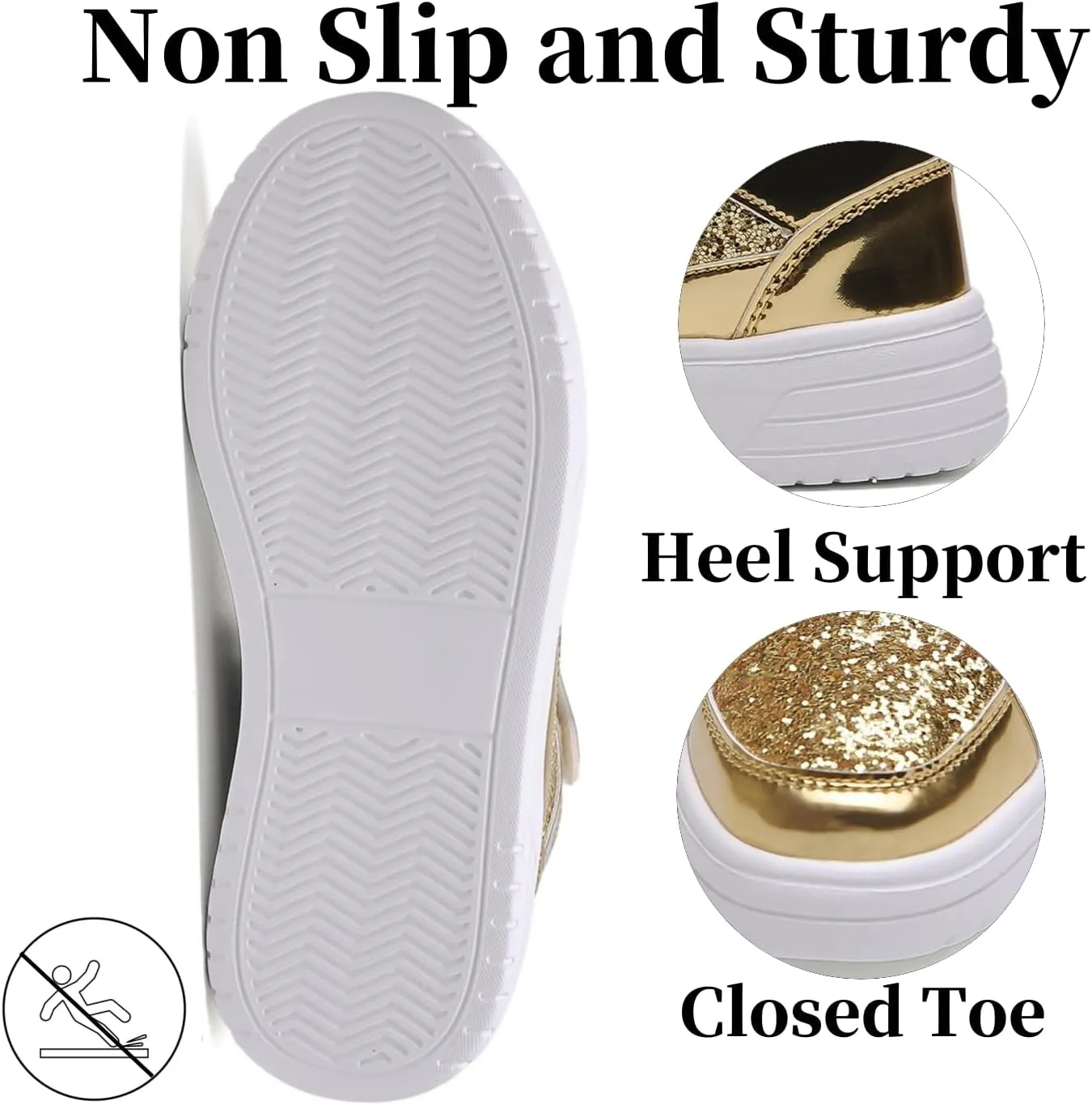 Nihaoya Unisex Kids High Top Sneakers Fashion Glitter Girls Running Shoes Casual Athletic Party Toddler Boys Tennis Shoes
