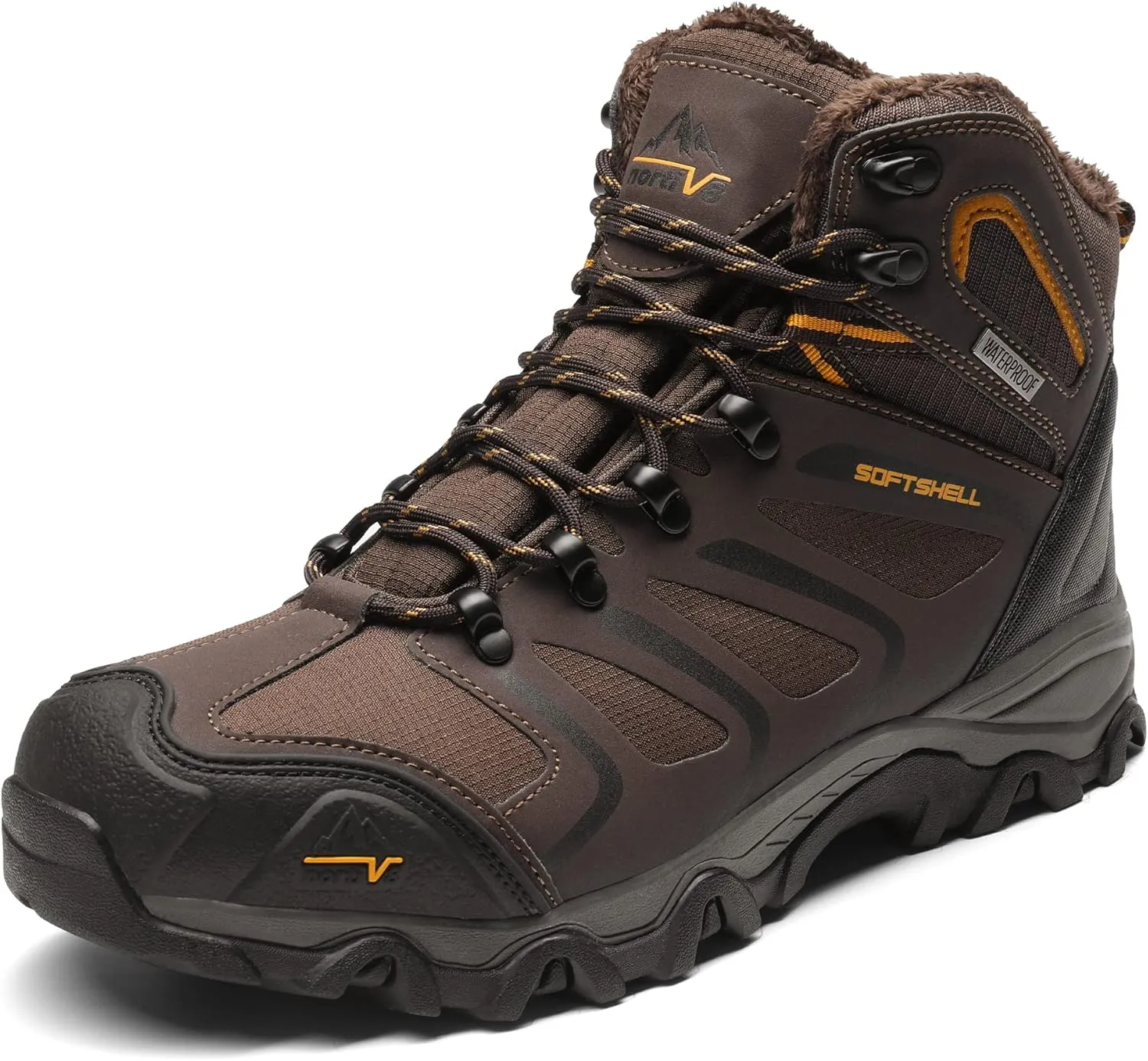 NORTIV 8 Men's Ankle High Waterproof Hiking Boots Outdoor Lightweight Shoes Trekking Trails Armadillo