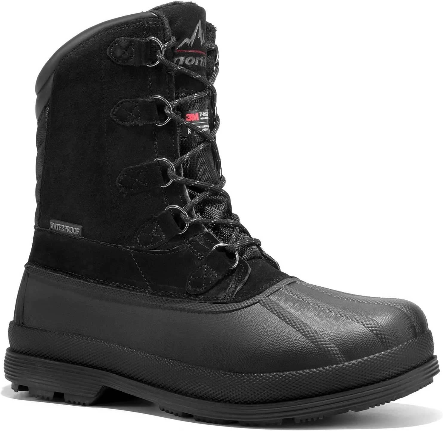 NORTIV 8 Men's Insulated Waterproof Work Winter Snow Boots