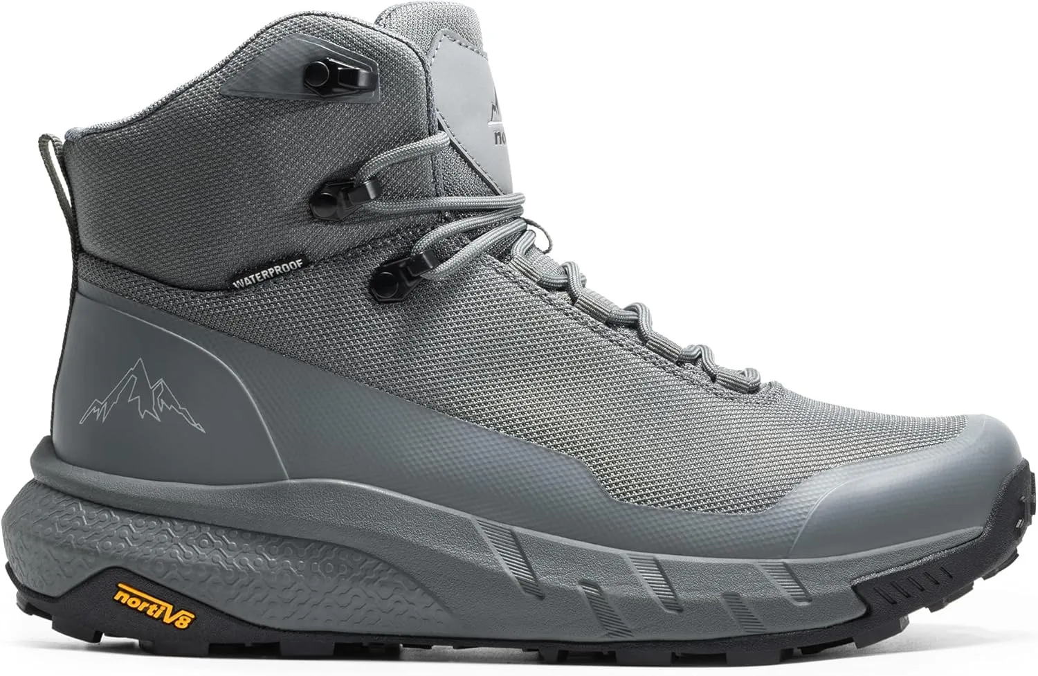 NORTIV 8 Men's Mid Waterproof Hiking Boots Outdoor Lightweight Breathable Trekking Camping Mountaineering Shoes HydroTrek