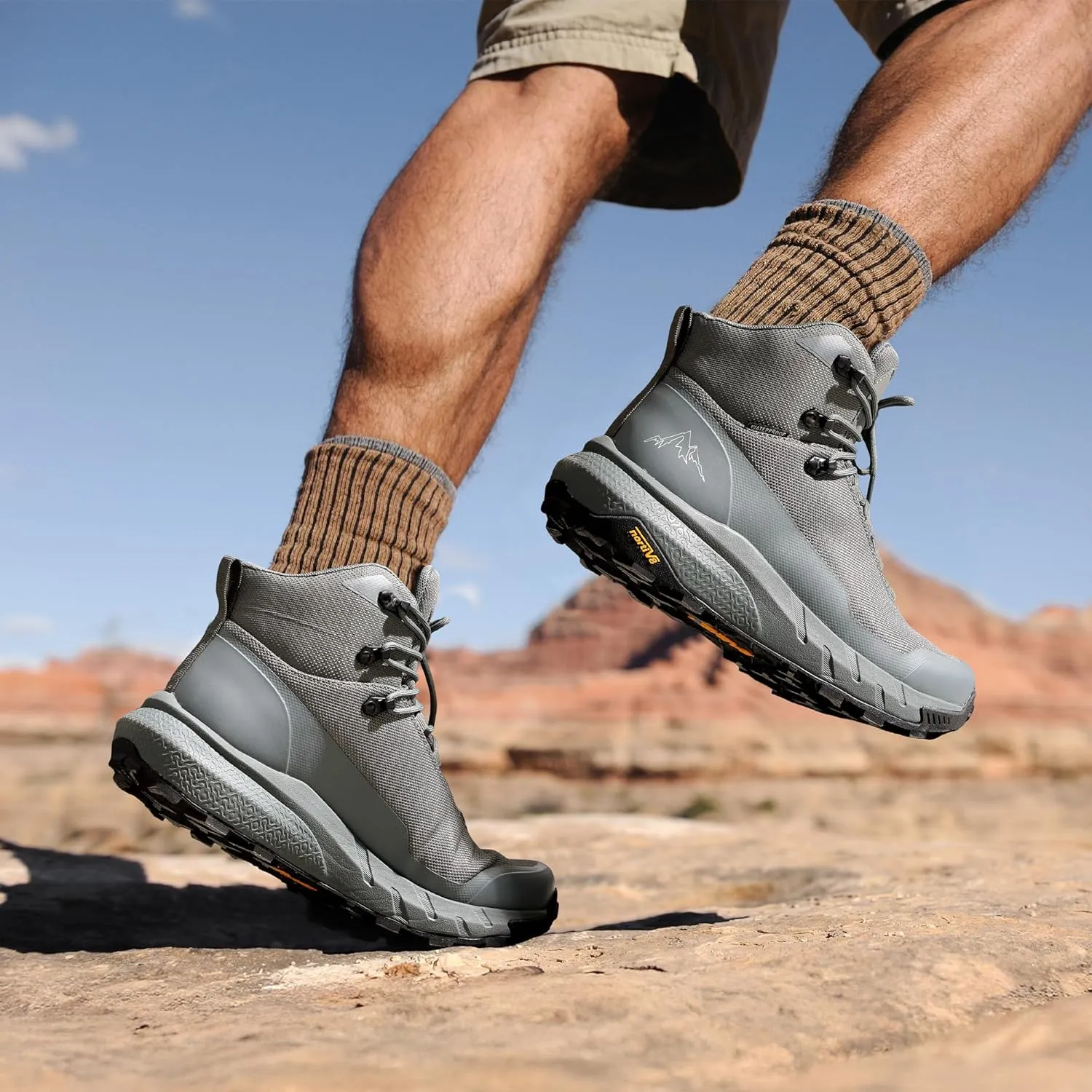 NORTIV 8 Men's Mid Waterproof Hiking Boots Outdoor Lightweight Breathable Trekking Camping Mountaineering Shoes HydroTrek