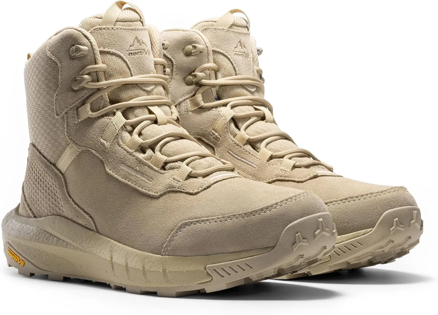 NORTIV 8 Men's Waterproof Tactical Work Boots Cushion Sole Lightweight Leather Combat Boots with Arch Support Non-Slip Military Motorcycle Hiking Boots HydroRange