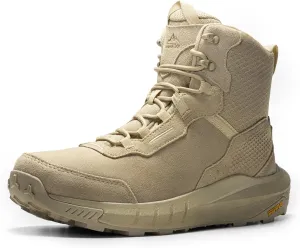 NORTIV 8 Men's Waterproof Tactical Work Boots Cushion Sole Lightweight Leather Combat Boots with Arch Support Non-Slip Military Motorcycle Hiking Boots HydroRange