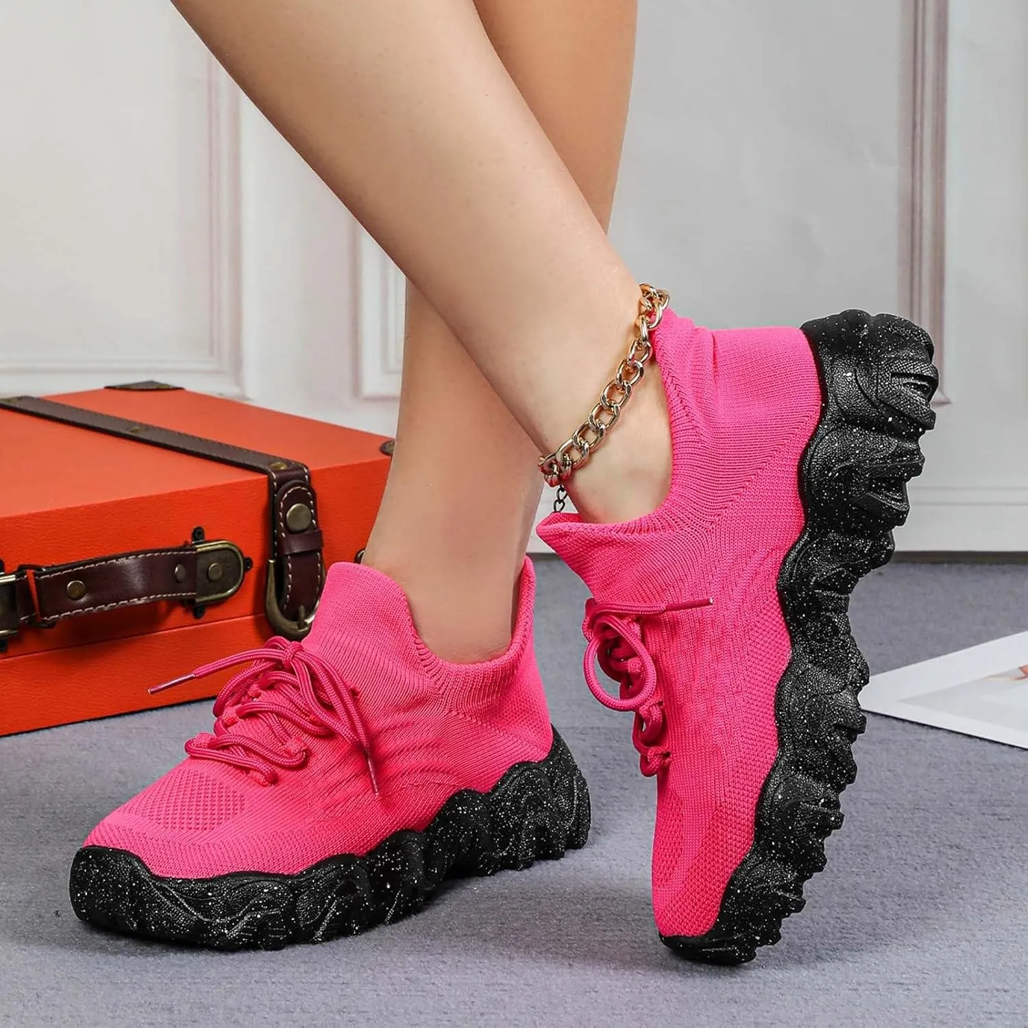 Nurse Babe Shoes for Women Men Lightweight Ortho Pro Hiking Comfortwear,Mesh Breathable Non-Slip Orthopedic Sneakers,Comfortable Ankle Socks Walking Sneakers with Arch Support Comfy Cushion Footed