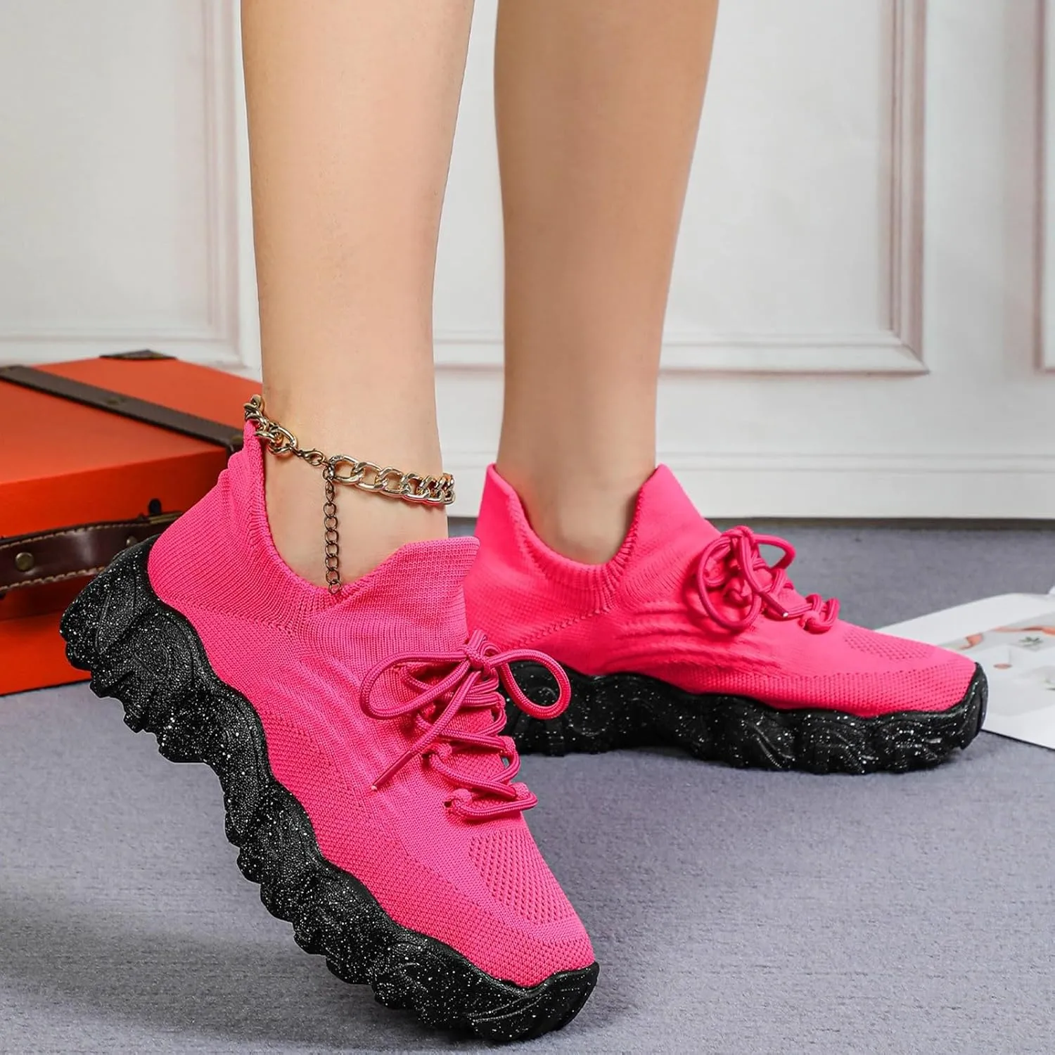 Nurse Babe Shoes for Women Men Lightweight Ortho Pro Hiking Comfortwear,Mesh Breathable Non-Slip Orthopedic Sneakers,Comfortable Ankle Socks Walking Sneakers with Arch Support Comfy Cushion Footed
