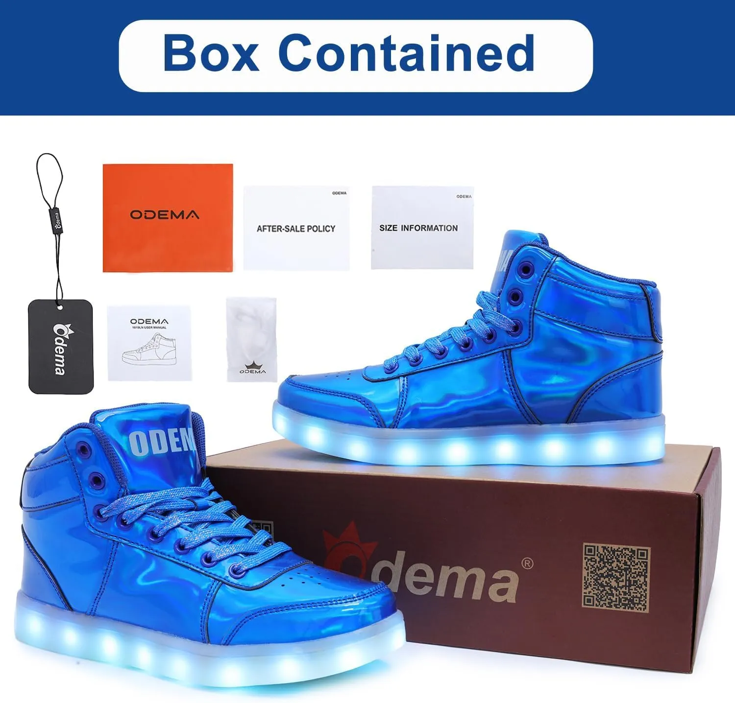 Odema V3 Aurora Unisex High Top Light Up Shoes, Sneakers with Lights for Men，Women, Led Light Shoes,USB Charging Glowing Shoes for Teens