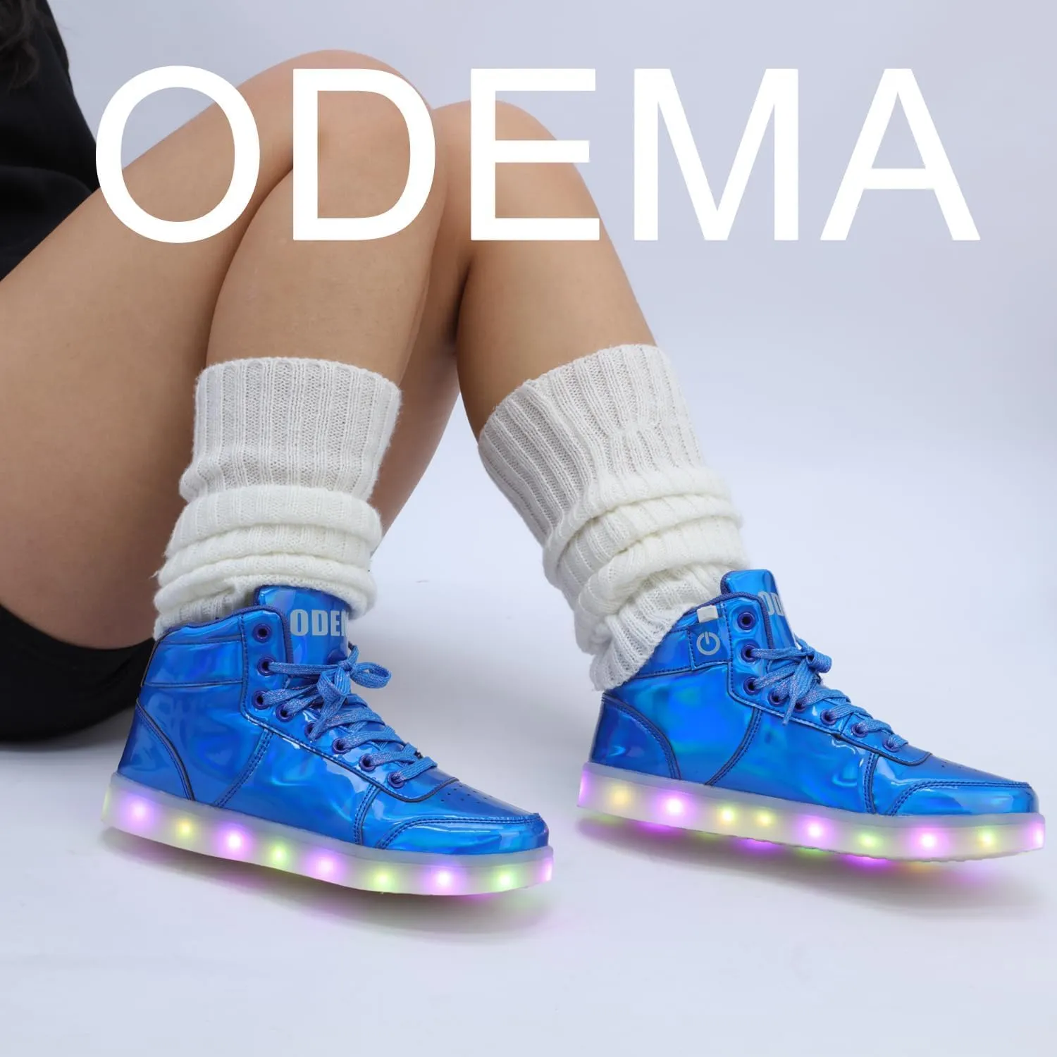 Odema V3 Aurora Unisex High Top Light Up Shoes, Sneakers with Lights for Men，Women, Led Light Shoes,USB Charging Glowing Shoes for Teens