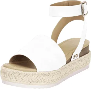 Open Toe Sandals for Women Platform Wedges Slides Bohemia Sandals Comfortable Breathable Backless Walking Slipper Summer Dressy Slippers with Adjustable Ankle Strap Shoes