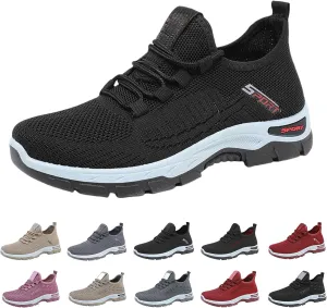 Ortho Shoes for Women Men Knitted Mesh Breathable Orthopedic Sneaker,Non Slip&Arch Support Soft-Soled Tennis Athletic Hiking Shoe,Lightweight Plantar Fasciitis Neuropathy Sneakers with Wide Toe Box