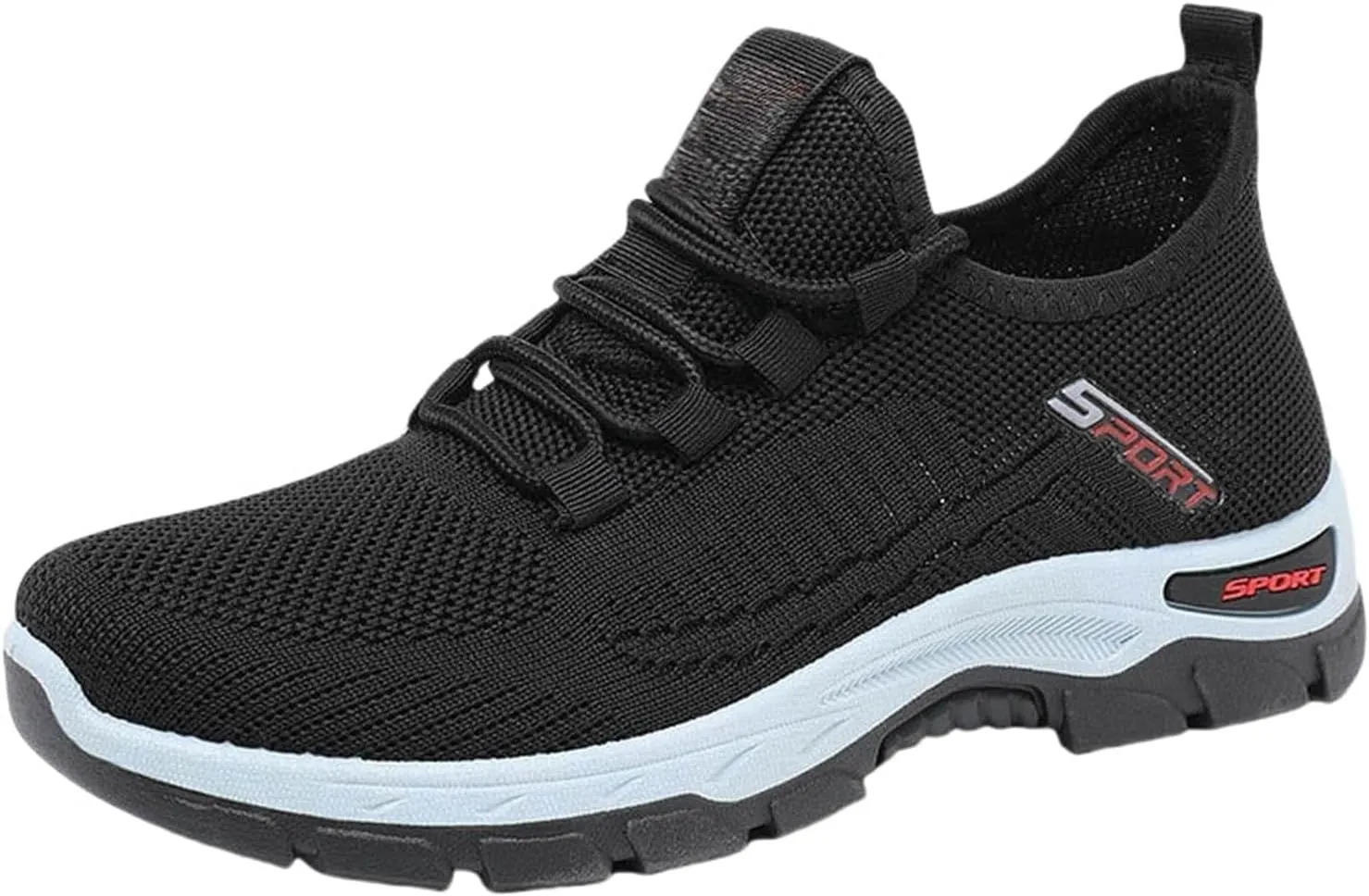 Ortho Shoes for Women Men Knitted Mesh Breathable Orthopedic Sneaker,Non Slip&Arch Support Soft-Soled Tennis Athletic Hiking Shoe,Lightweight Plantar Fasciitis Neuropathy Sneakers with Wide Toe Box