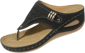 Orthopedic Sandals for Women Arch Support Platform Wedges Comfortable Flip Flops Slip on Mesh Hollow Sports Sandal