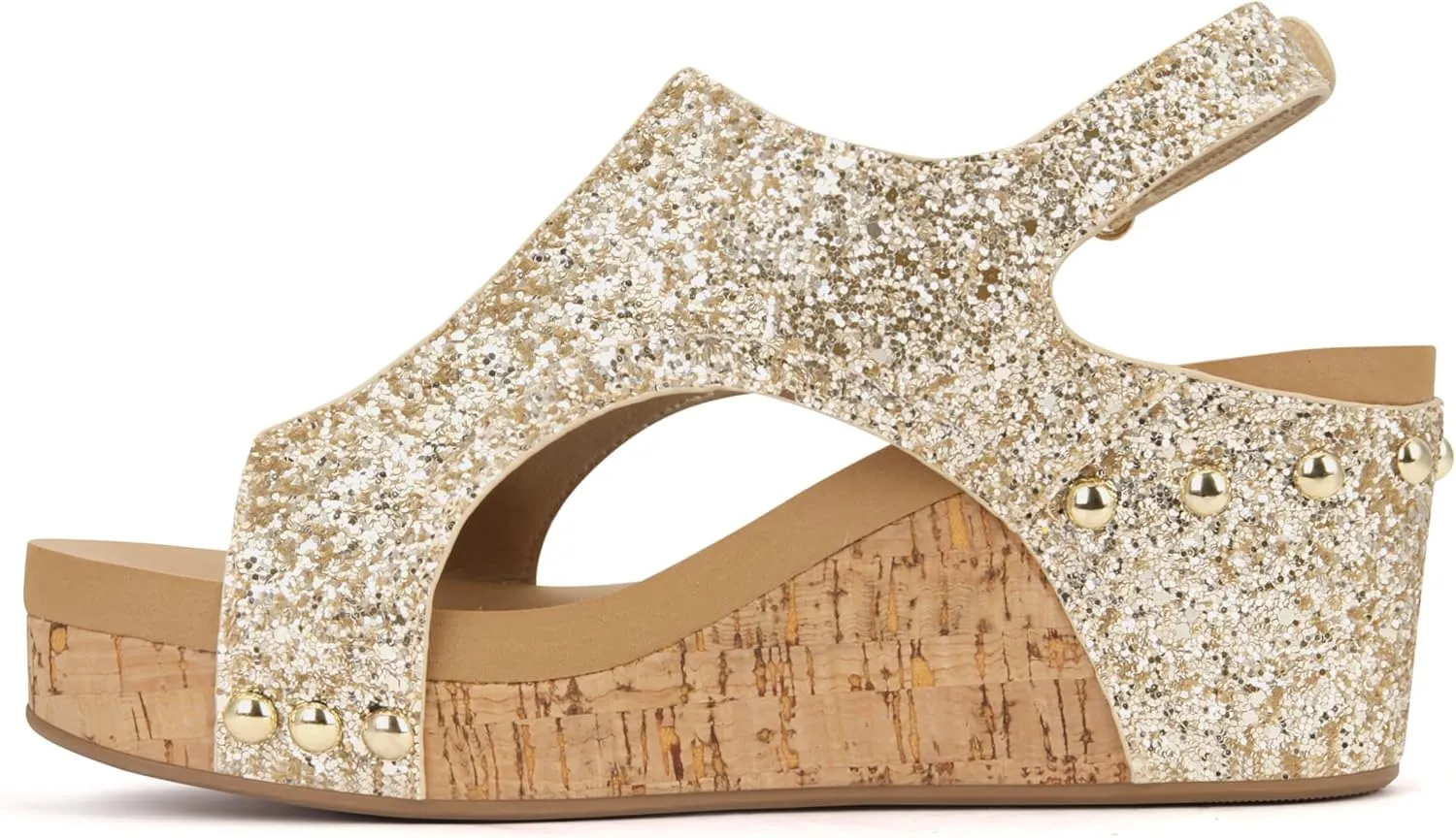 PARTY Women's Wedge Sandals With Buckle Ankle Strap for Dressy Summer