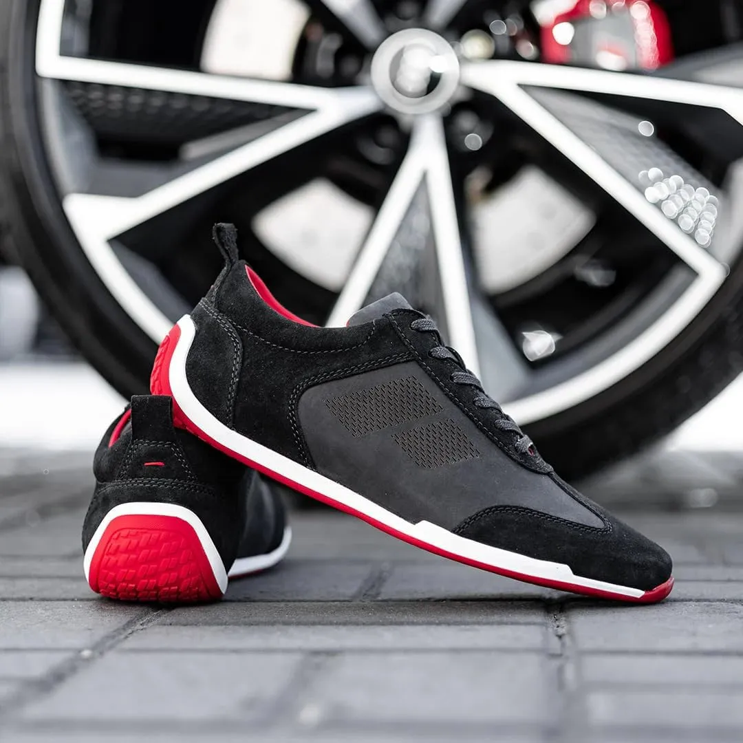 Piloti Icona Driving Shoes for Men, Italian Suede Performance Everyday Driving Sneakers for Men