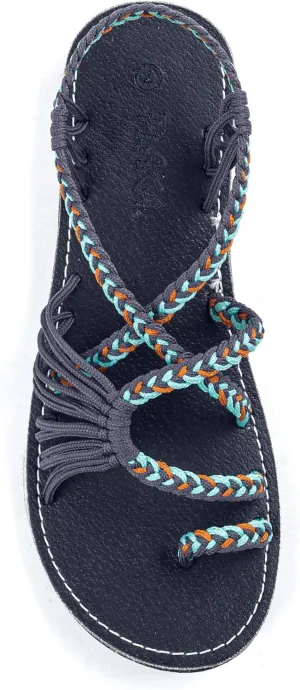 Plaka Flat Sandals for Women Palm Leaf