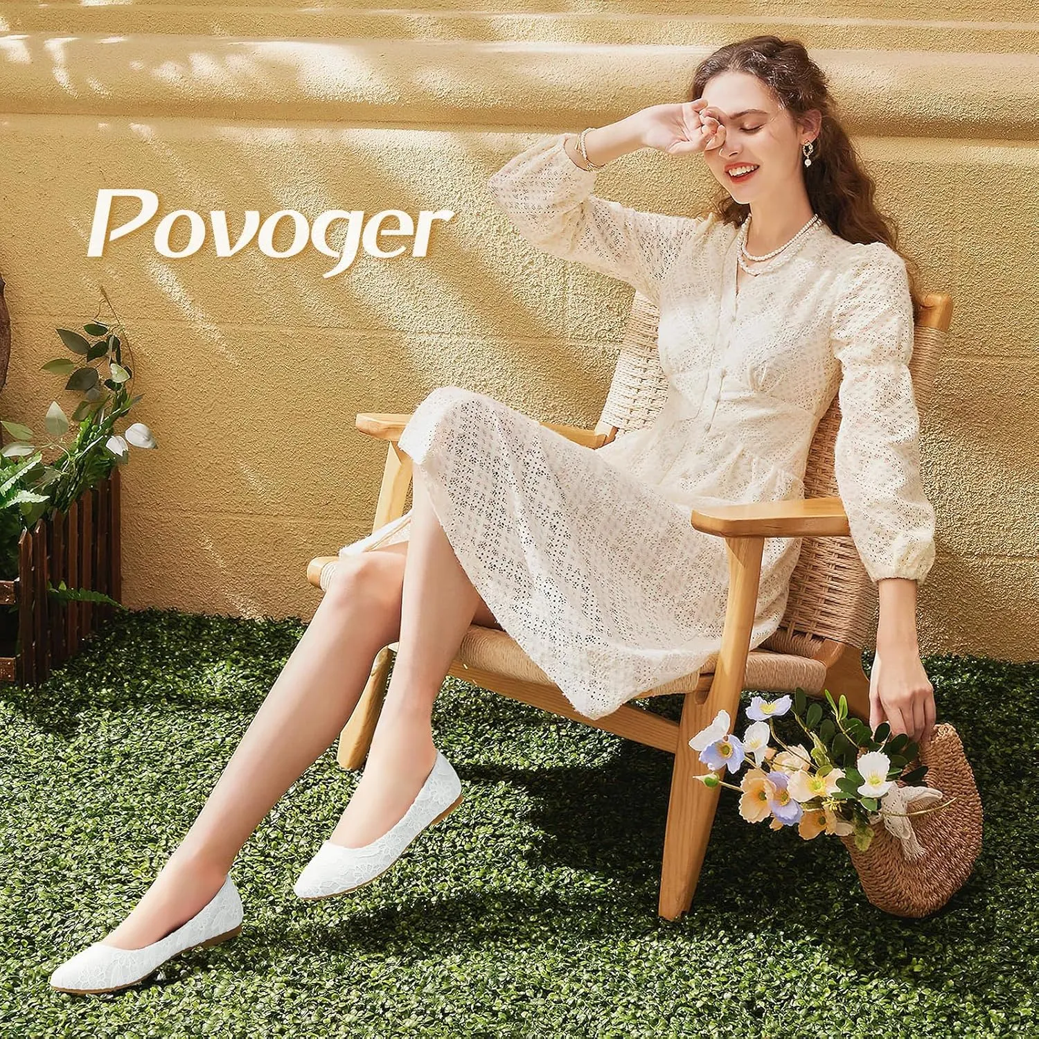 POVOGER Loafers for Women Slip on Shoes Flats Shoes Round Toe Flats for Women Comfortable Womens Dressy Ballet Flats