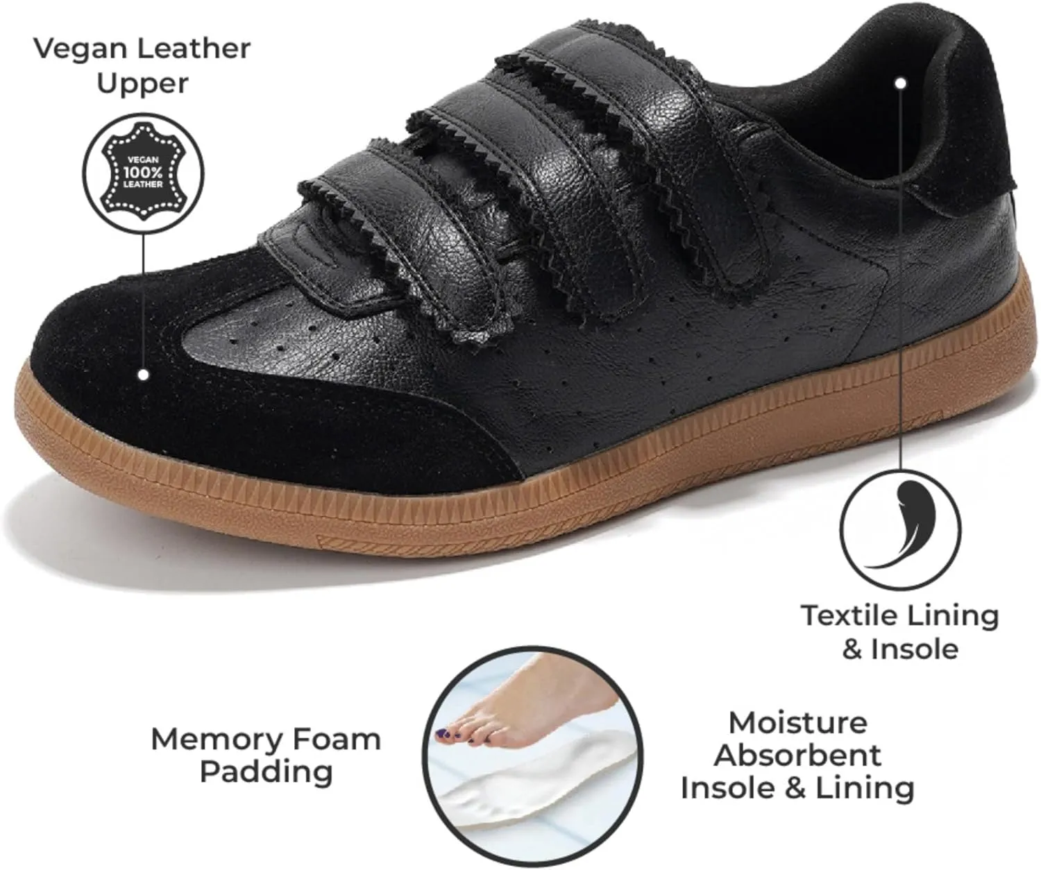 Project Cloud Sneakers for Women – Stylish & Comfortable Women's Fashion Sneakers with Memory Foam Insole – Lightweight Vegan Leather Womens Shoes – Fashion Shoes for Women 2025 (Ysabelle)