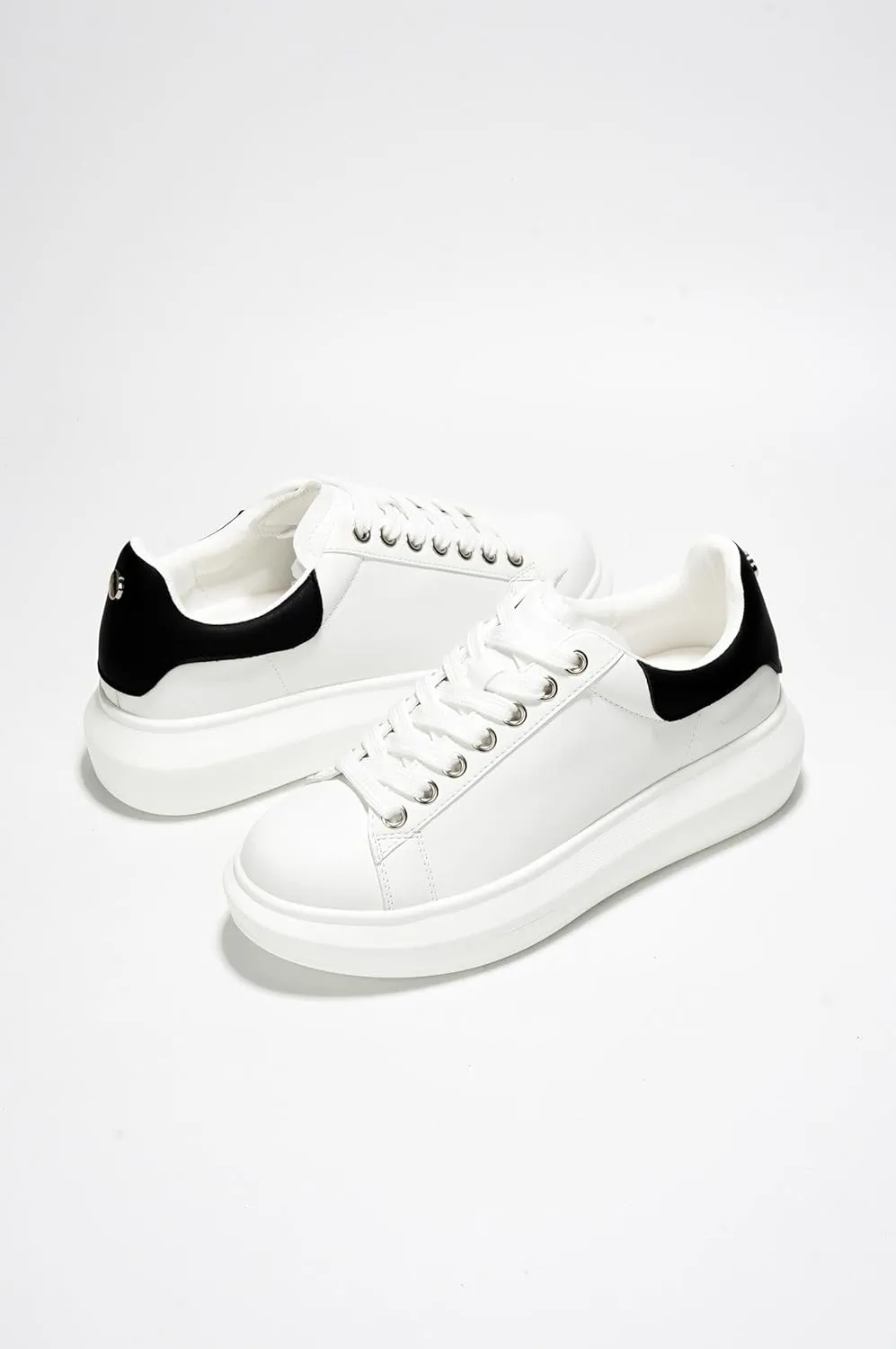 Project Cloud Women's Fashion Sneakers Leather Tennis Shoes Womens & White Sneakers for Women w/Memory Foam Insole - Lace Up Shoes for Women Non-Slip Womens Sneakers Street Wear (Queen)