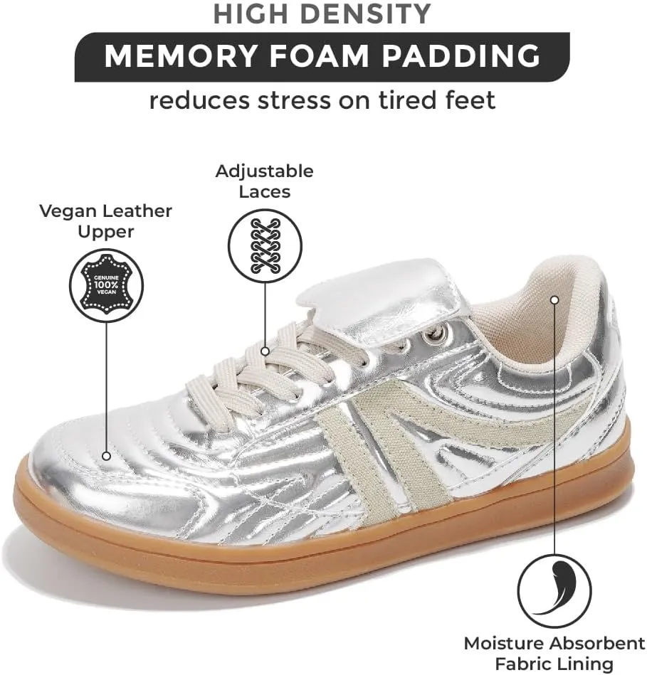 Project Cloud Womens Sneakers - Memory Foam Casual Shoes for Women Footwear Lace Up Women's Fashion Sneakers - Non-Slip Comfortable Trendy Shoes Womens (Madrid)