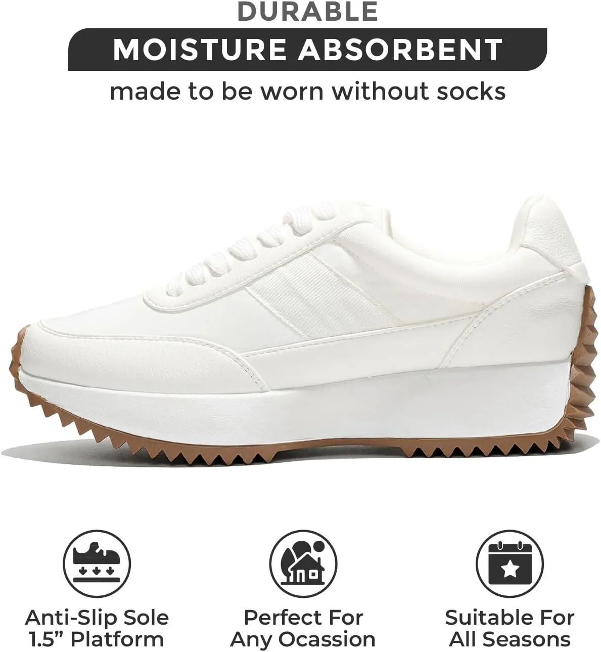 Project Cloud Womens Sneakers - Memory Foam Insole and Lightweight Spring Shoes - Non-Slip Lace Up Trendy Shoes - Fashion Sneakers for Women 2025