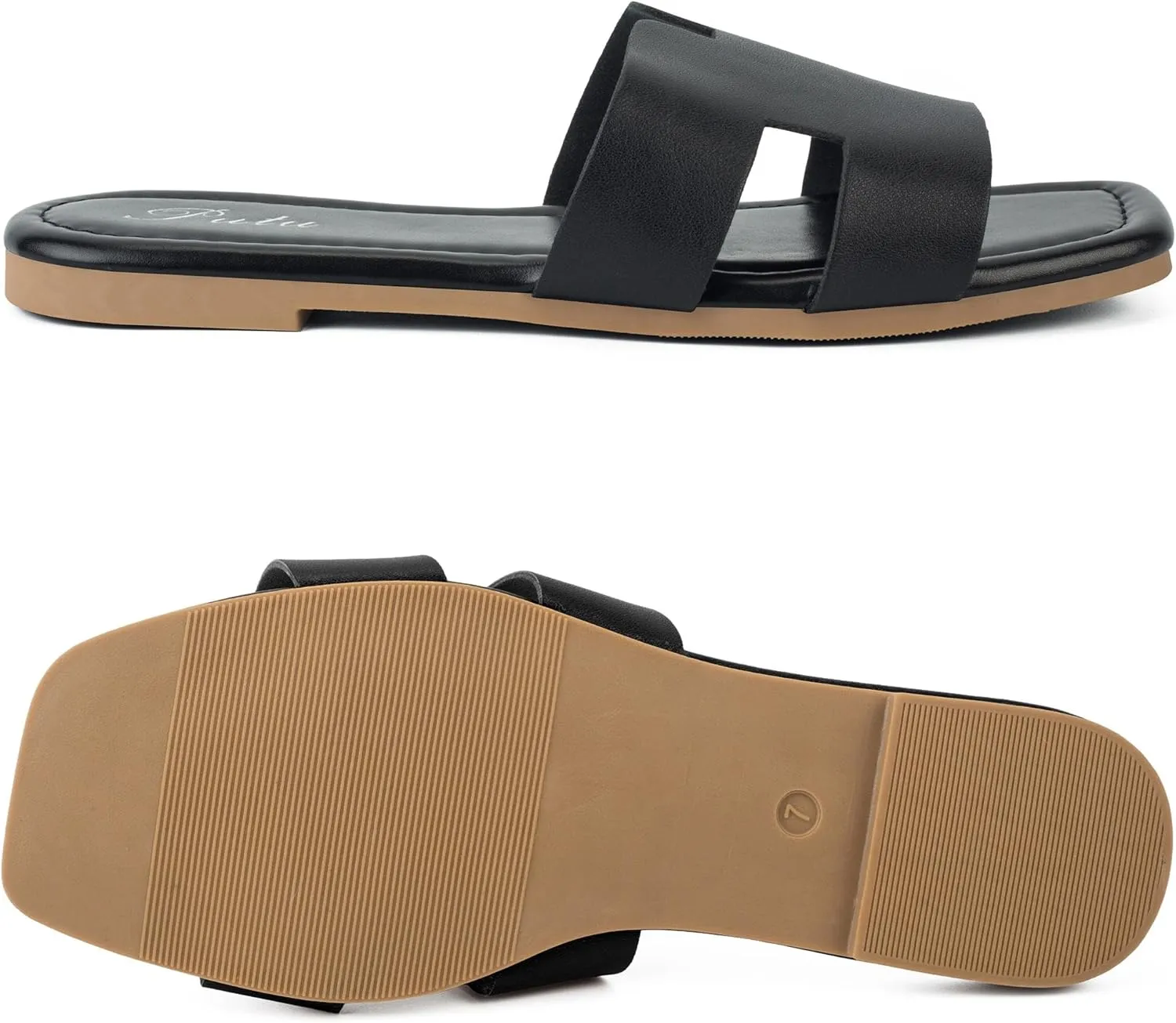 Putu Women's Flat Sandals Summer Sandals Cute Slide Sandals