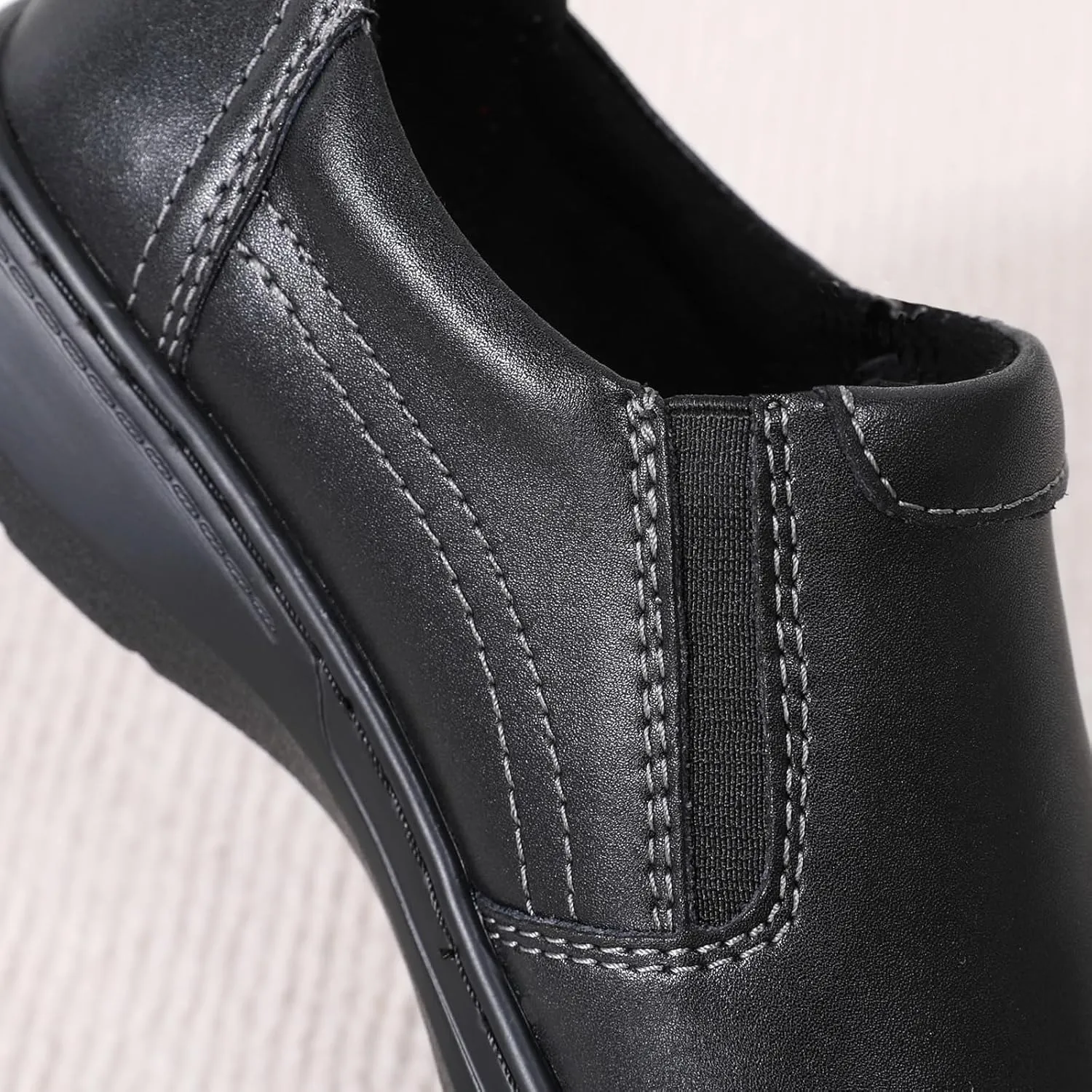 QAE Loafers for Women Comfort Women's Penny Loafers with Zipper Orthopedic Lightweight Slip-On Flats Casual Work Dressy Walking Business Shoes