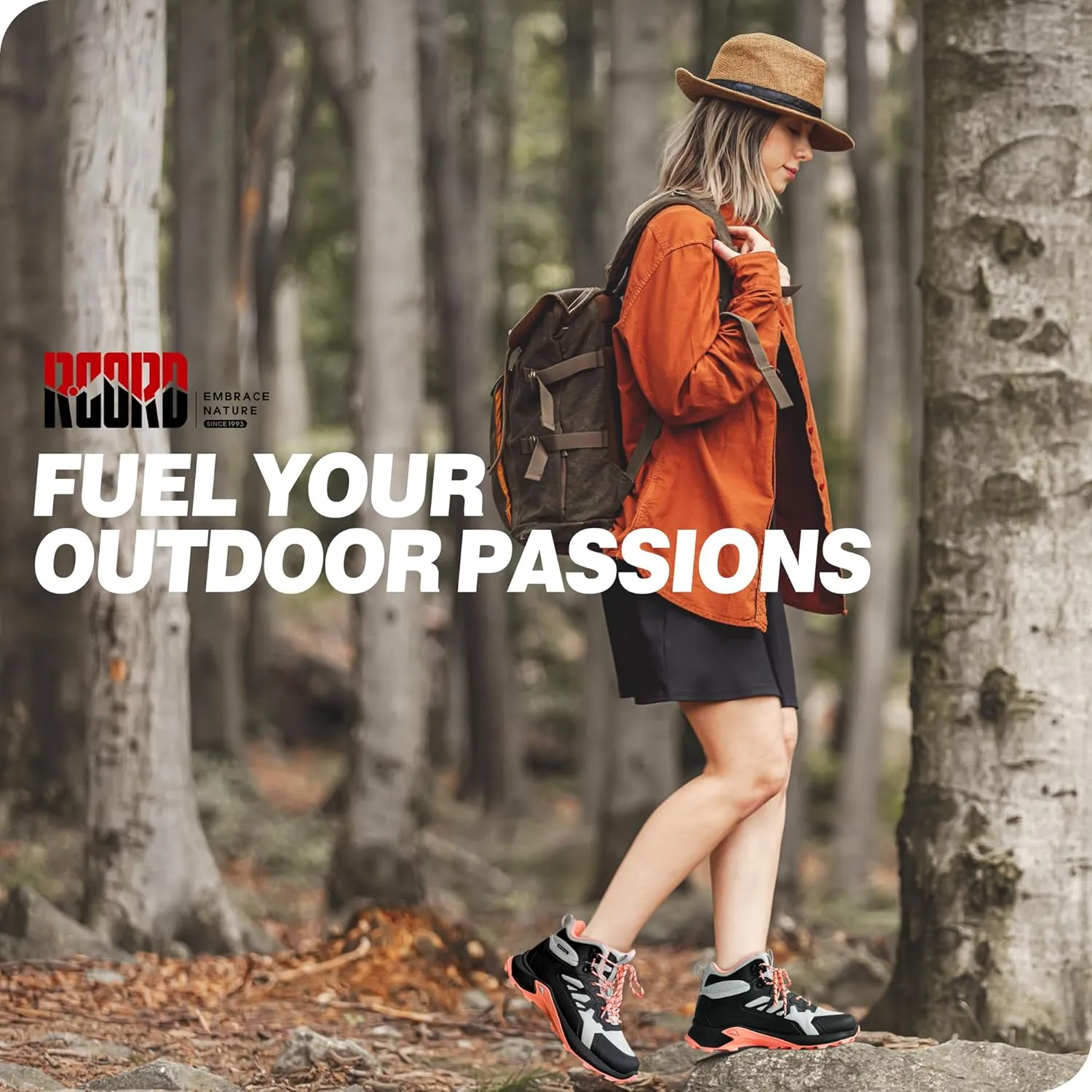 R CORD Womens Hiking Boots Waterproof Comfortable Outdoor Hiking Boots Non-Slip Womens Hiking Shoes Outdoor Hiking Shoes for Women Trekking Camping Trail