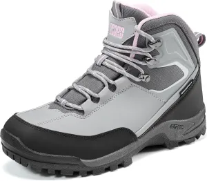R CORD Womens Hiking Boots Waterproof Mid-Cut Hiking Boots Women Non-Slip Womens Hiking Shoes Outdoor Hiking Shoes for Women Trekking Camping Trail