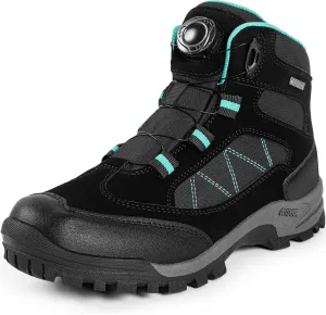 R CORD Women's Waterproof Non-Slip Hiking Boots With Quick Turn-Lock - Comfortable Outdoor Walking Boots
