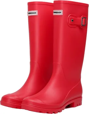 Rain Boots for Women Waterproof Garden Shoes Non-Slip Knee-high Mud boots Ladies Tall Rubber Boots Lightweight Outdoor Work Booties