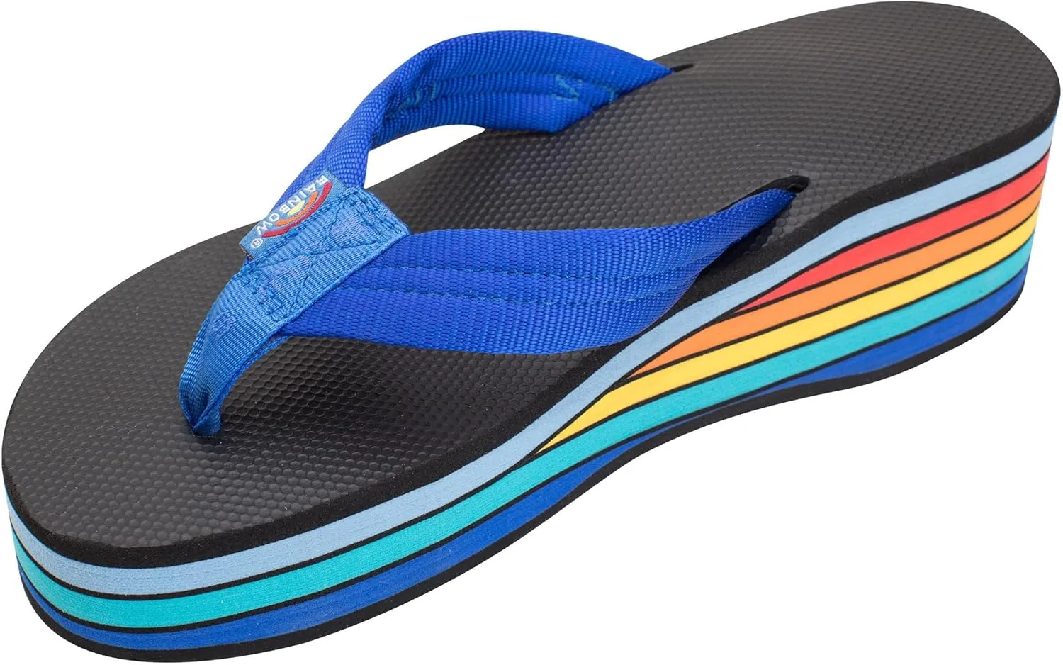 Rainbow Sandals Women's Six Layer Wedge Rubber 1" EVA Filled Nylon Strap